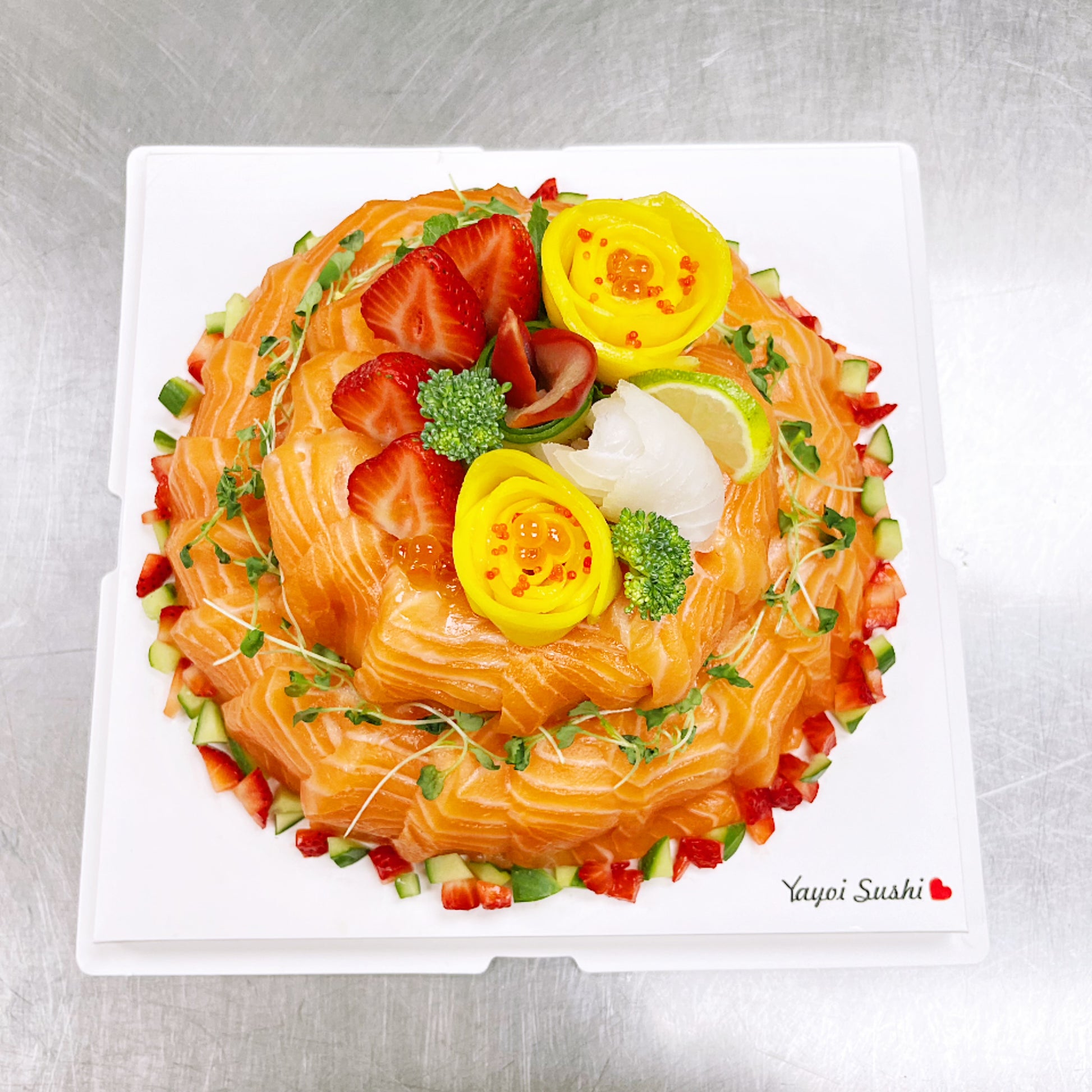 8'' Salmon sashimi cake - Yayoi Sushi