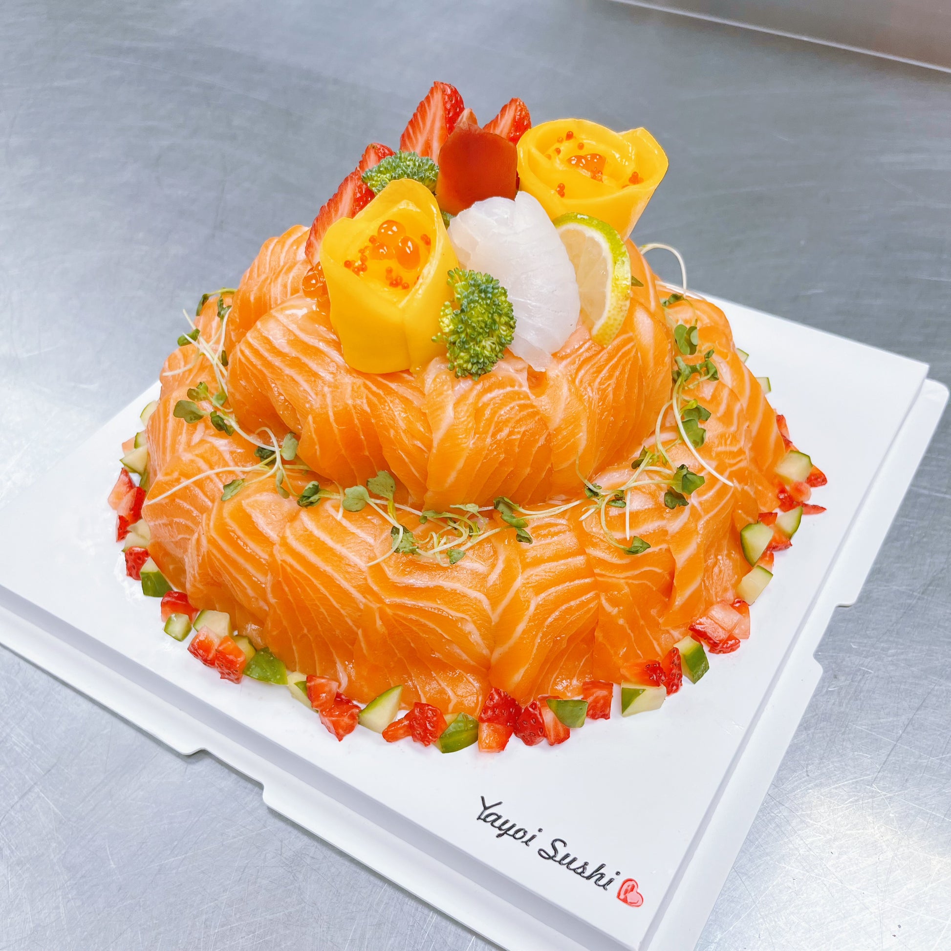 8'' Salmon sashimi cake - Yayoi Sushi