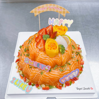 8'' Salmon sashimi cake - Yayoi Sushi