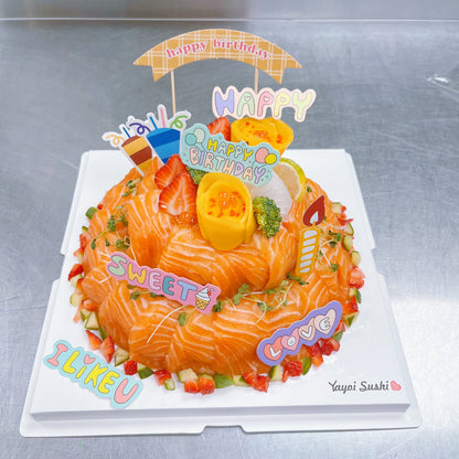 8'' Salmon sashimi cake - Yayoi Sushi