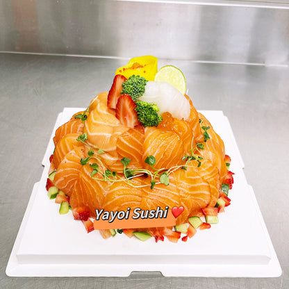 6'' Salmon sashimi cake - Yayoi Sushi