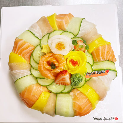 8'' Rainbow sashimi cake - Yayoi Sushi