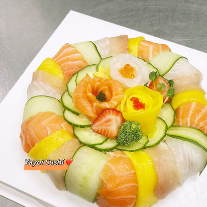 8'' Rainbow sashimi cake - Yayoi Sushi