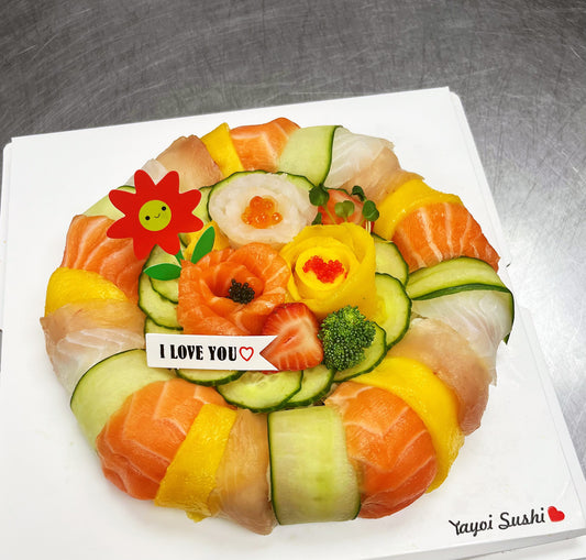 8'' Rainbow sashimi cake - Yayoi Sushi