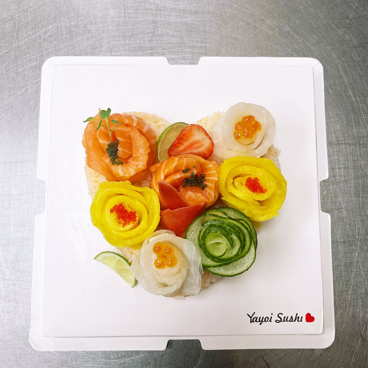 6'' Heart shaped sashimi cake - Yayoi Sushi