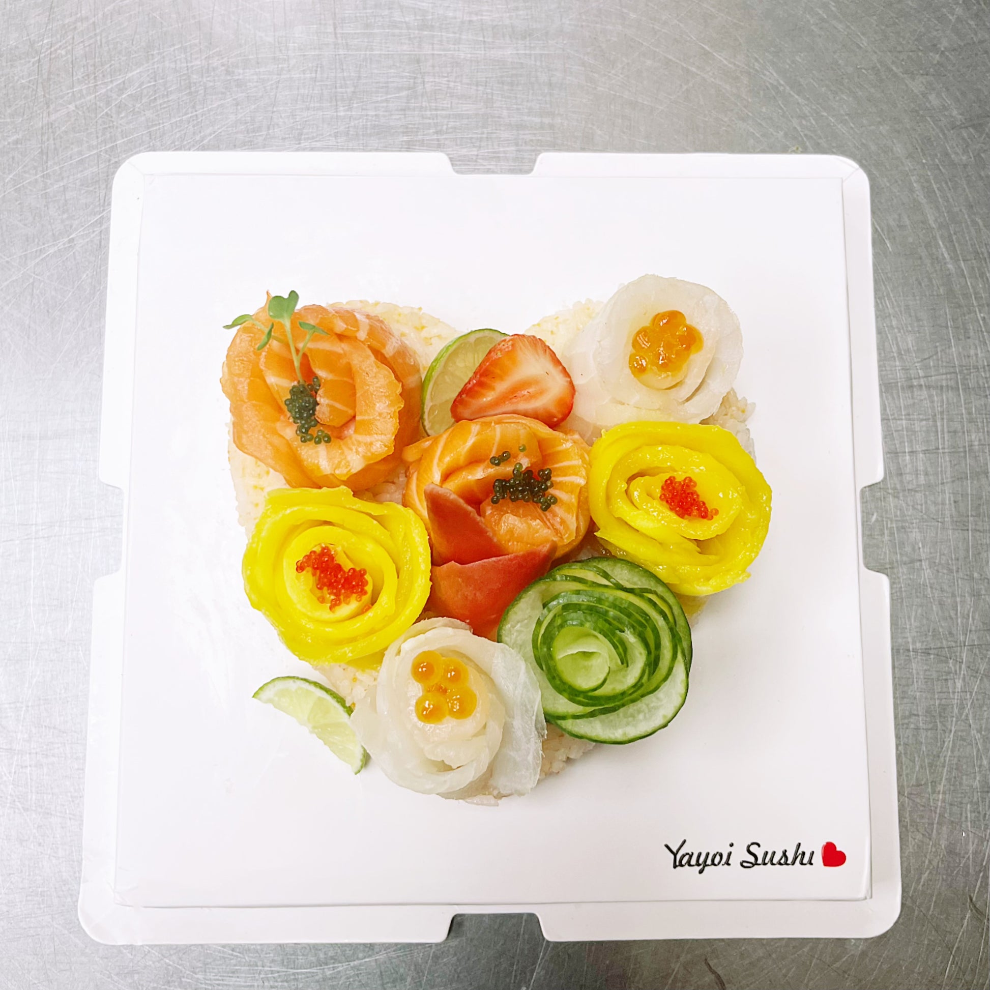 6'' Heart shaped sashimi cake - Yayoi Sushi