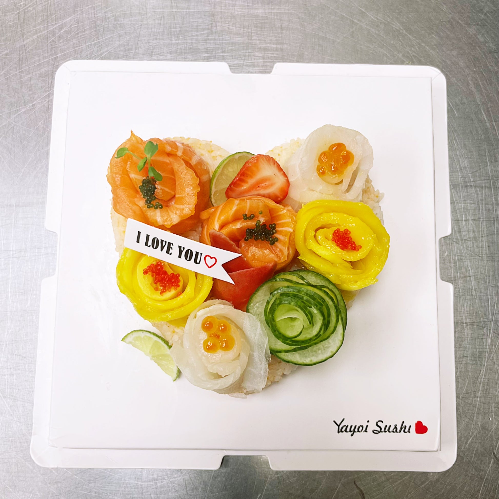 6'' Heart shaped sashimi cake - Yayoi Sushi