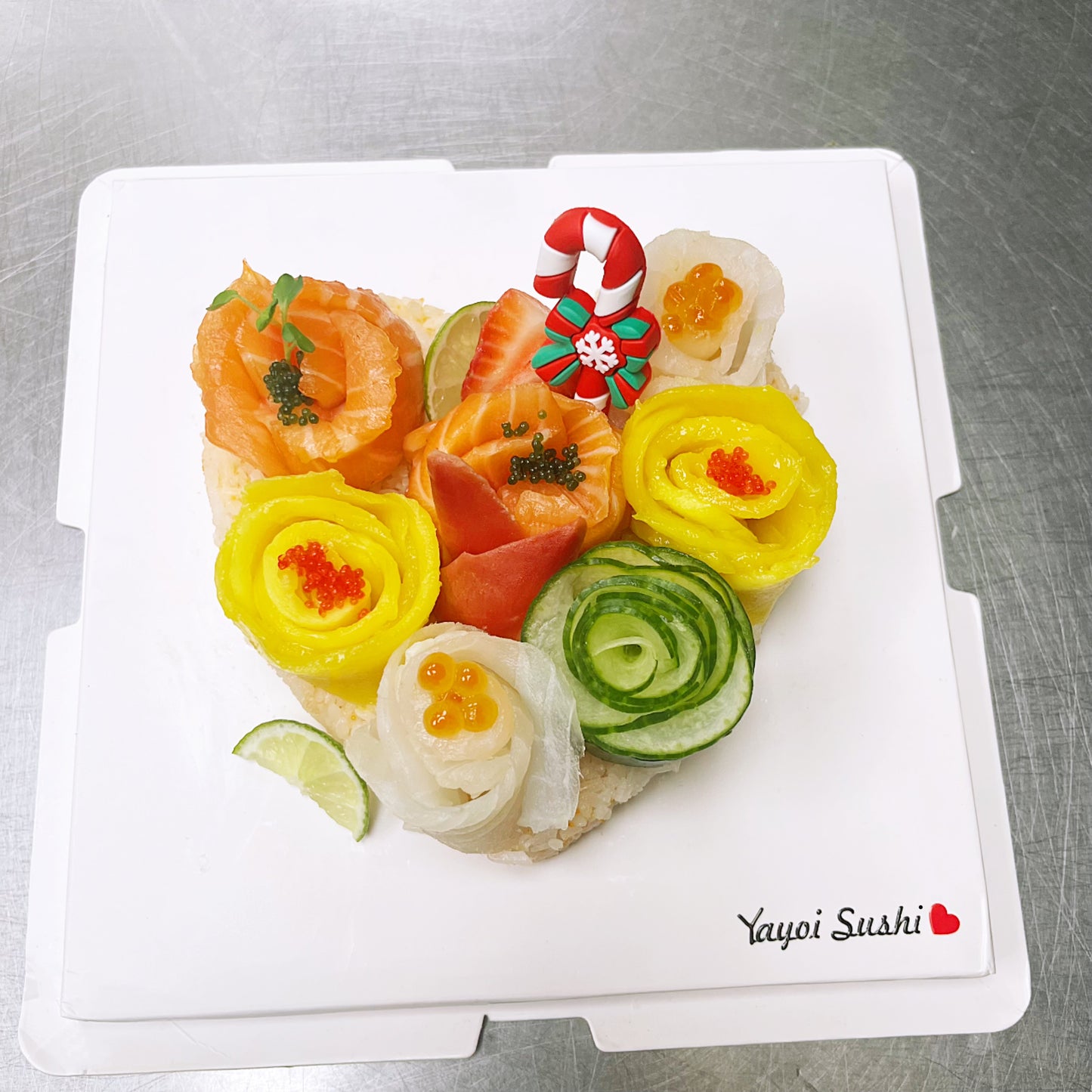 6'' Heart shaped sashimi cake - Yayoi Sushi