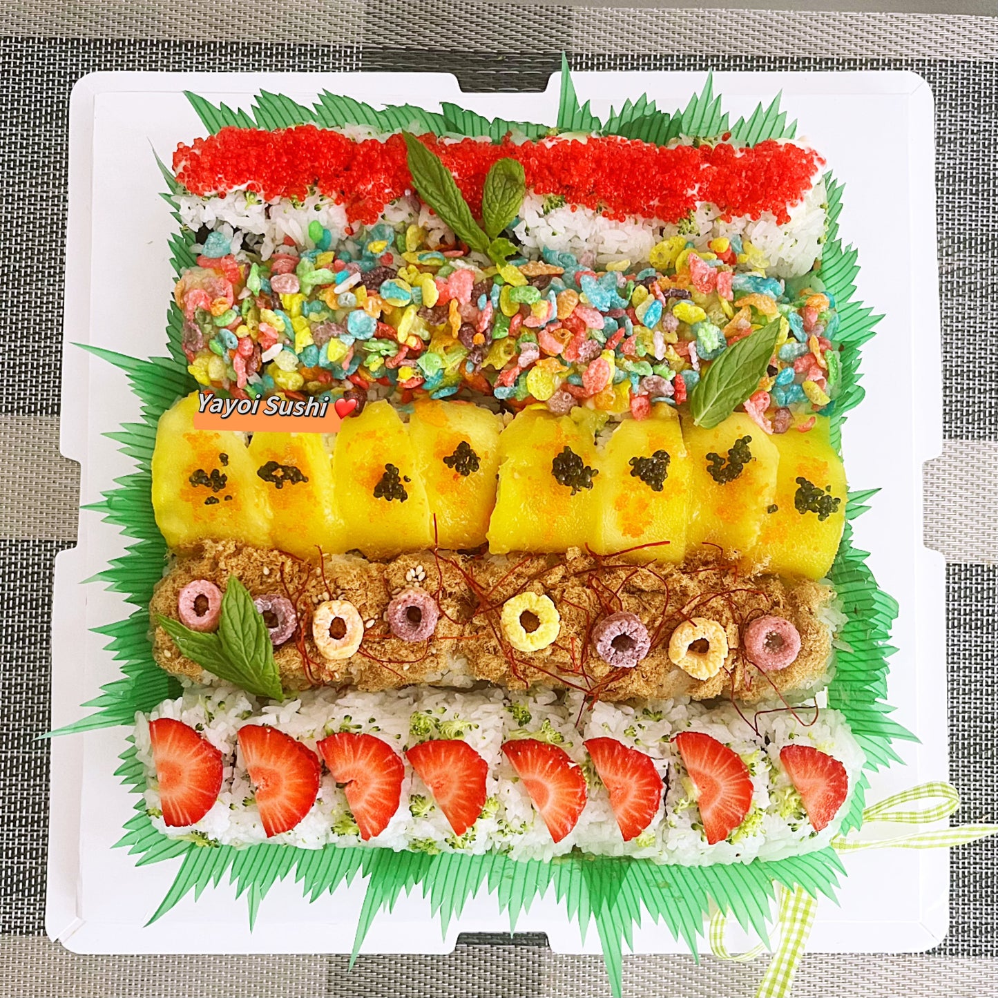 Colorful Square Sushi Cake - Yayoi Sushi