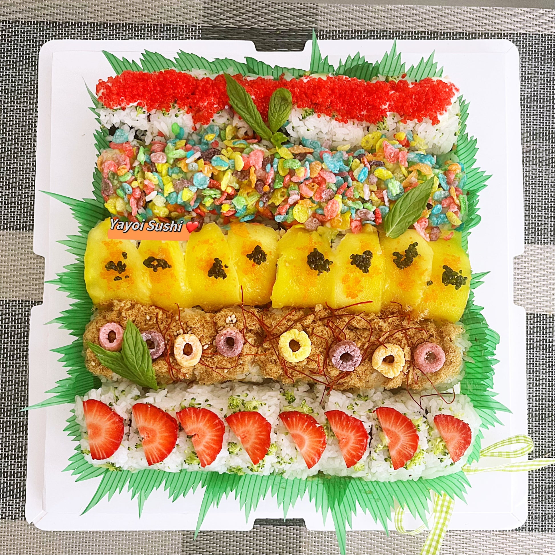 Colorful Square Sushi Cake - Yayoi Sushi