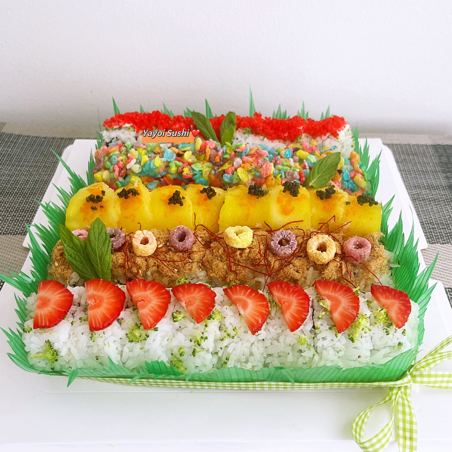 Colorful Square Sushi Cake - Yayoi Sushi