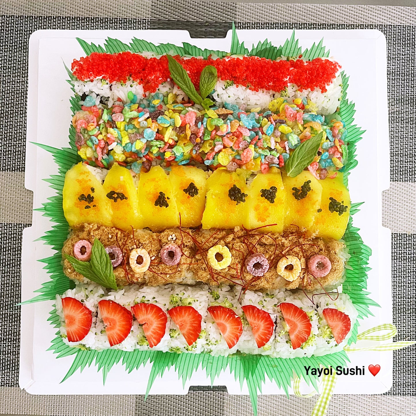 Colorful Square Sushi Cake - Yayoi Sushi