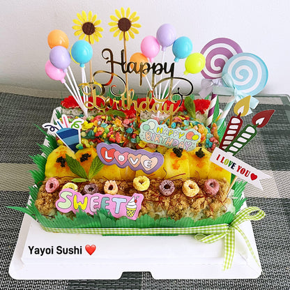 Colorful Square Sushi Cake - Yayoi Sushi