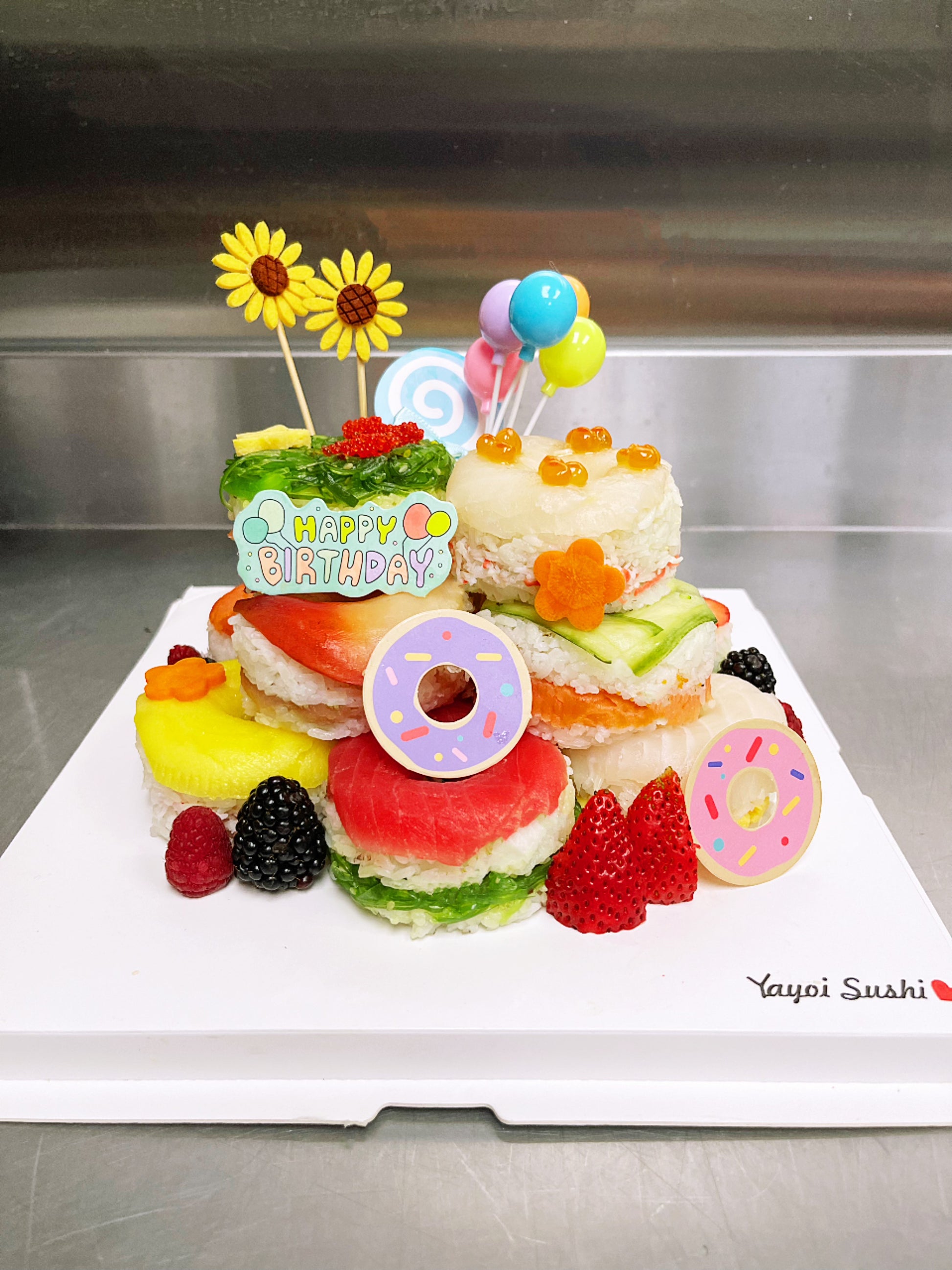 8'' Delux Donut sushi cake - Yayoi Sushi