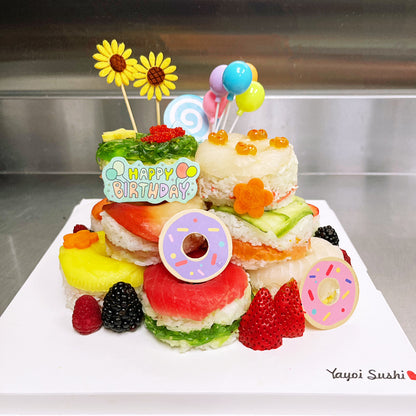 8'' Delux Donut sushi cake - Yayoi Sushi