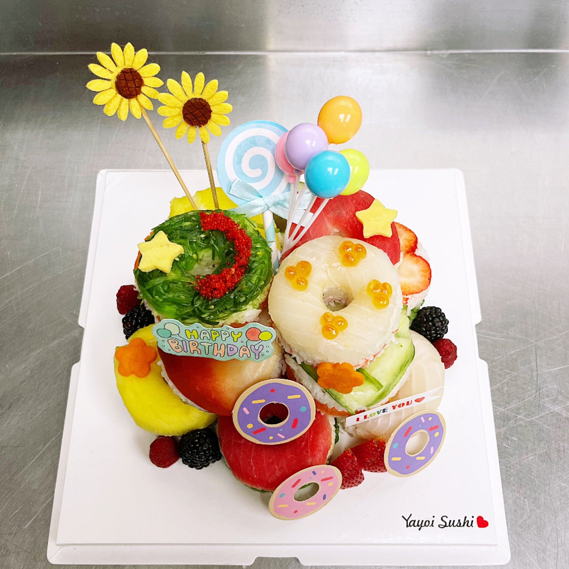 8'' Delux Donut sushi cake - Yayoi Sushi