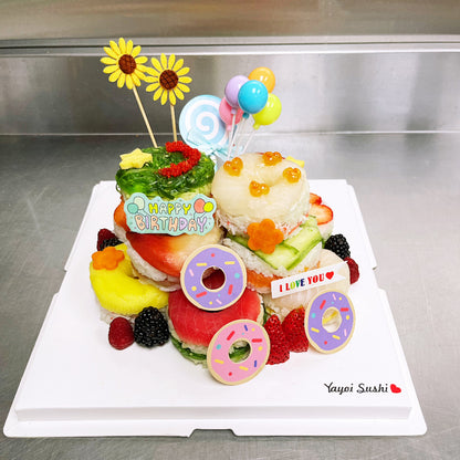 8'' Delux Donut sushi cake - Yayoi Sushi