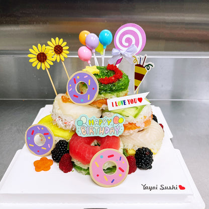 6'' Donut sushi cake - Yayoi Sushi