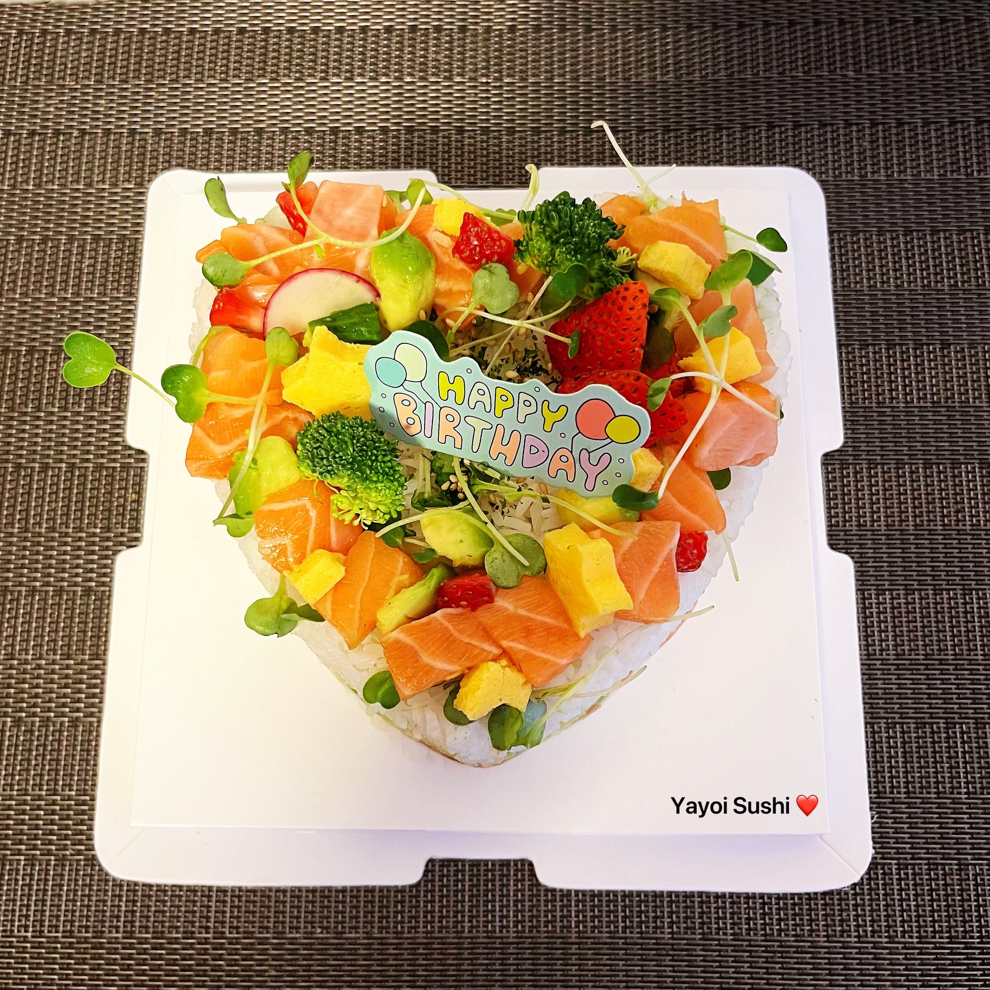 6'' Sunshine Heart- Shaped Sushi Cake - Yayoi Sushi