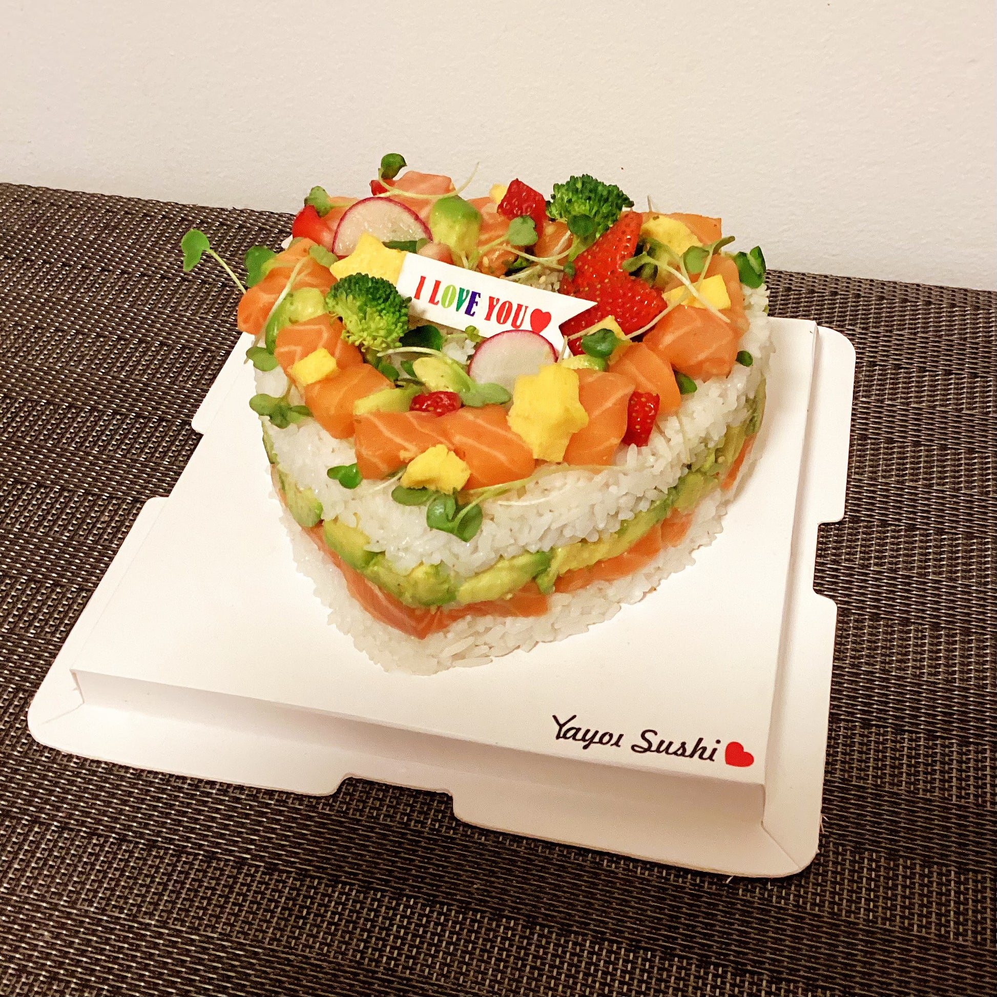 6'' Sunshine Heart- Shaped Sushi Cake - Yayoi Sushi