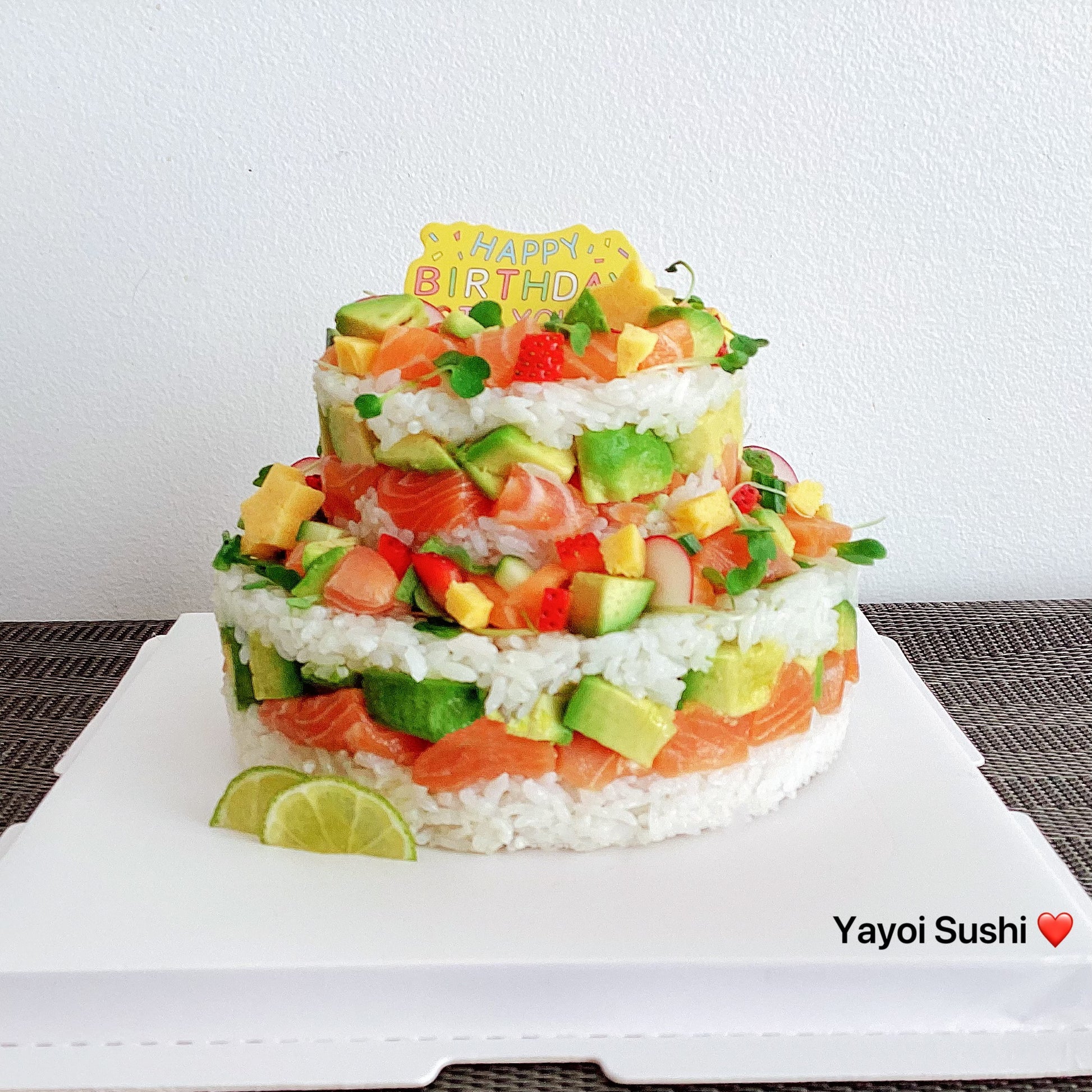 Double Layer 6'' Sunshine Sushi Cake - Yayoi Sushi