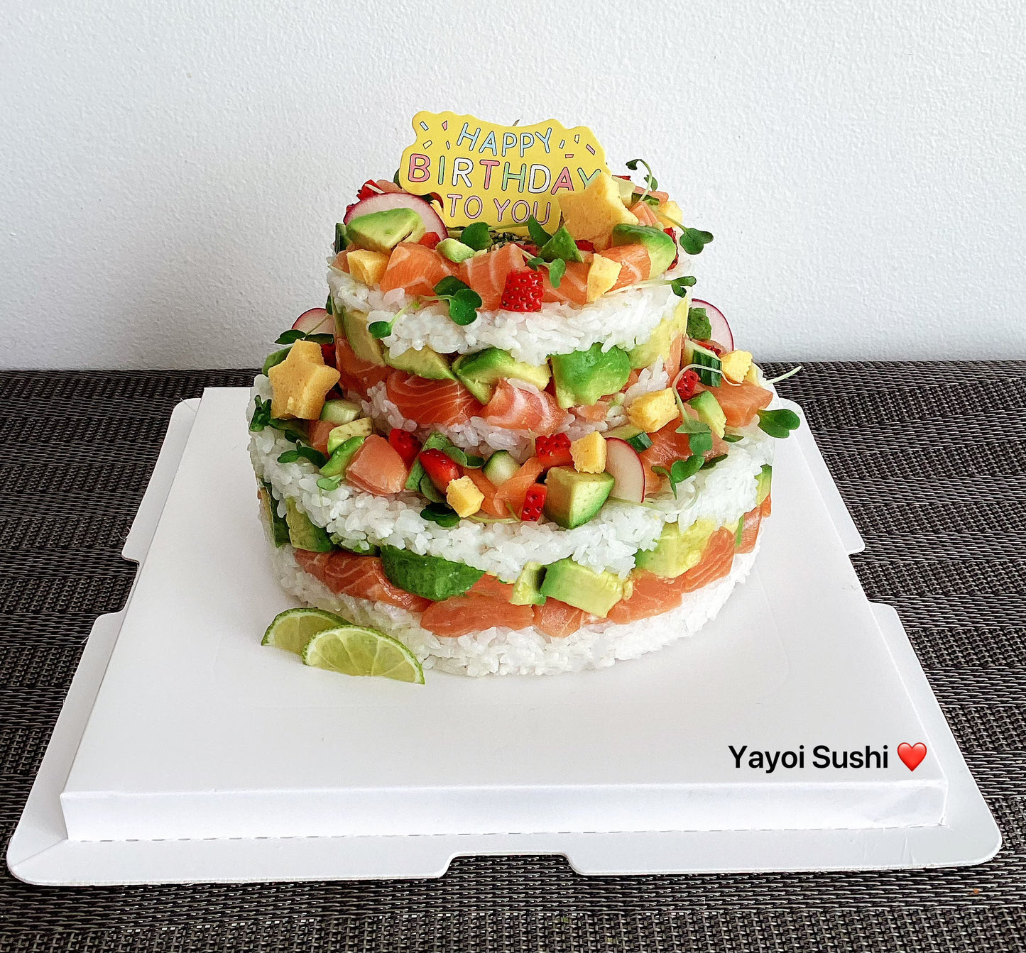 Double Layer 6'' Sunshine Sushi Cake - Yayoi Sushi