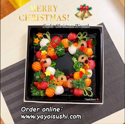 Christmas Wreath Sushi Platter